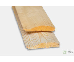 Zrubový obklad 3,4 cm x 19,0 cm x 4 m, stredný oblúk, širší šparung