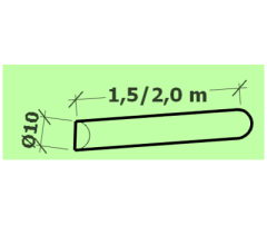 Frézovaná palisáda impregnovaná polená Ø 10cm Frézovaná palisáda impregnovaná polená Ø 10cm