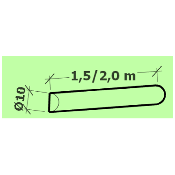 Frézovaná palisáda impregnovaná polená Ø 10cm Frézovaná palisáda impregnovaná polená Ø 10cm