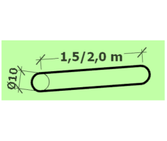 Frézovaná palisáda impregnovaná celá Ø 10cm Frézovaná palisáda impregnovaná celá Ø 10cm