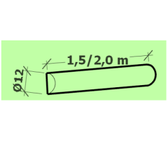 Frézovaná palisáda impregnovaná polená Ø 12cm Frézovaná palisáda impregnovaná polená Ø 12cm