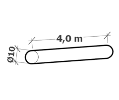Frézovaná palisáda neimpregnovaná celá Ø 10cm Frézovaná palisáda neimpregnovaná celá Ø 10cm