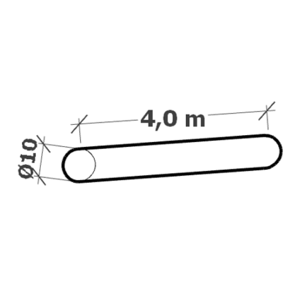 Frézovaná palisáda neimpregnovaná celá Ø 10cm Frézovaná palisáda neimpregnovaná celá Ø 10cm