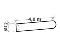 Frézovaná palisáda neimpregnovaná polená Ø 12cm Frézovaná palisáda neimpregnovaná polená Ø 12cm