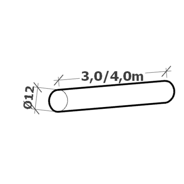Frézovaná palisáda neimpregnovaná celá Ø 12cm
