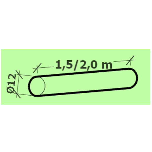 Frézovaná palisáda impregnovaná celá Ø 12cm