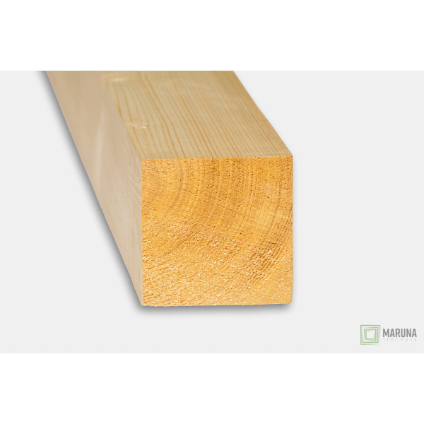 Hranol suchý hobľovaný 12cm x12cm, zrezané fazety do 45 ̊ uhla Hranol suchý hobľovaný 12cm x12cm, zrezané fazety do 45 ̊ uhla