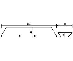 Zrubový obklad hranatý 4,2 cm x 23,3 cm s deleným šparungom Zrubový obklad hranatý 4,2 cm x 23,3 cm s deleným šparungom