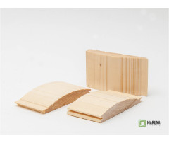 Zrubový obklad 2,4 cm x 14,8 cm x 4,0 m, stredný oblúk Zrubový obklad 2,4 cm x 14,8 cm x 4,0 m, stredný oblúk