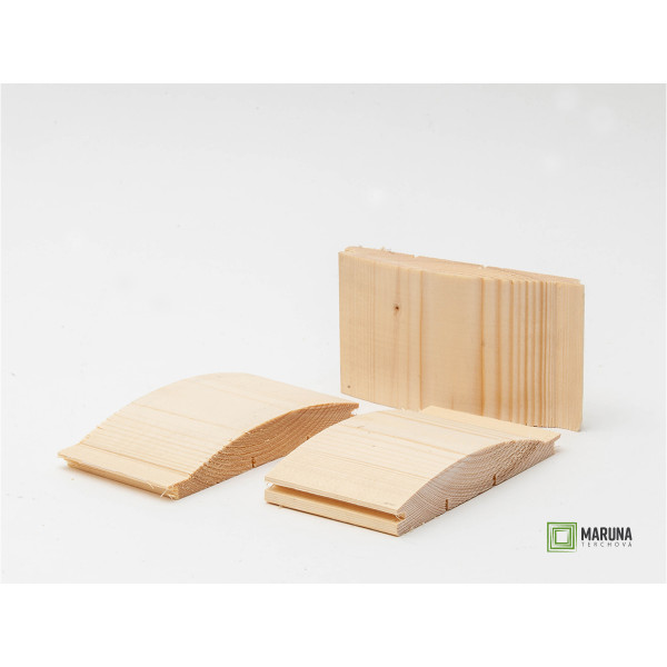 Zrubový obklad 2,4 cm x 14,8 cm x 4,0 m, stredný oblúk